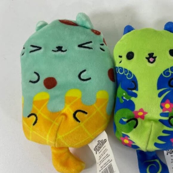 Cats Vs Pickles Set 3 Mini 4” Bean Bag Plush Tamburi Dragon Panda Mint Chippie - Picture 2 of 4